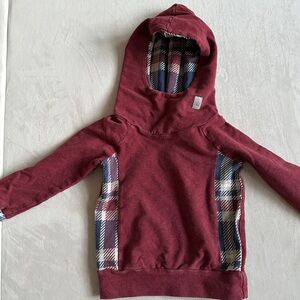 Small Shop “hey baby” Burgundy Hoodie